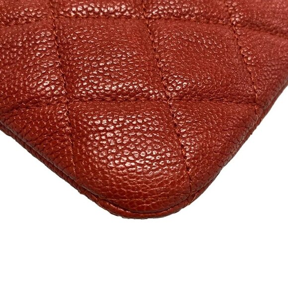 Auth CHANEL Boy Chanel / Matelasse Red Calfskin Clutch Bag - Picture 13 of 16